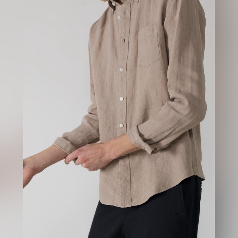 National Standards Cream Linen Shirt XXL